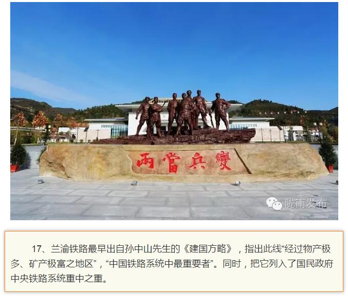 蘭渝鐵路最早由孫中山先生提出？在隴南，你不知道的事兒還有……